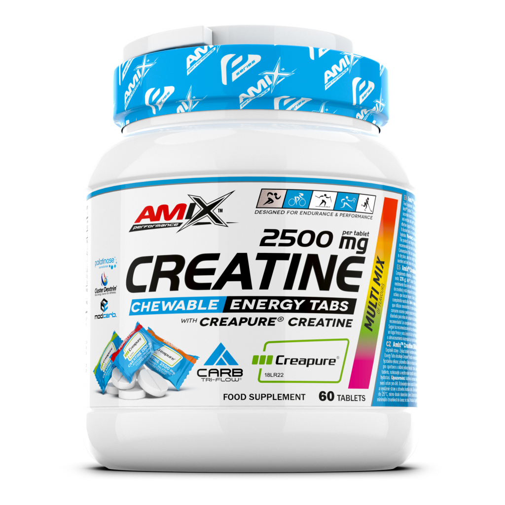 Performance Amix® Creatine Creapure® 2500mg Chewable Tabs Energy 60tbl Multi flavour